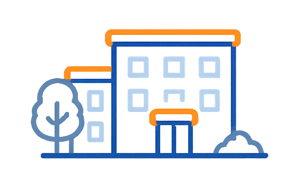 Independent living, assisted living and memory care icon